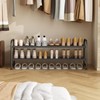 LINZINAR Shoe Rack 2 Tier Long Storage Organizer Wide Metal