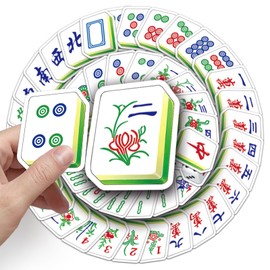 Mahjong Stickers 145Pcs Waterproof Funny Mahjong Sticker for Water Bottle Scrapbook Bumper Laptop Luggage Skateboard Phone Cars Bike Guitar Computer,Vinyl Chinese Mahjong Game Decals for Teens Boys