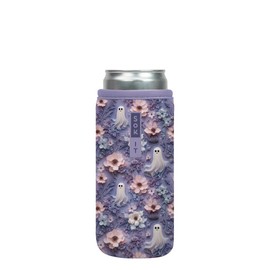 Sok It CanSok Sleeve for Beer & Soda Insulated Neoprene Cover (Ghostly Garden, 12oz Slim Can Sleeve)