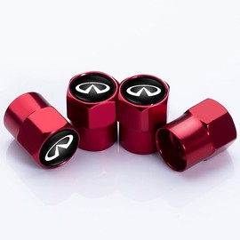 Metal Auto Car Tire Valve Stem Caps Compatible with Infiniti Infinity QX50 Q50 Q70 Q70L Q60 QX30 QX60 QX80 All Models Wheel Cap, Air Valve Caps Styling Decoration Accessories 4pcs