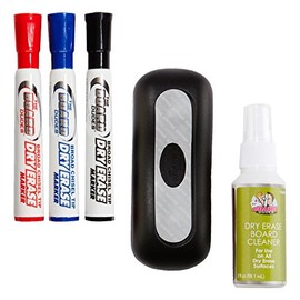 The Board Dudes Dry Erase Markers, Medium Point, 4-Pack, Assorted Colors 4444BDUA-12