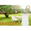 Lumaycens 2 Pack Cocktail Table Covers with Skirt 32x43in White