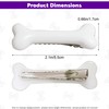 Bone Hair Clips, 4 Pack 2.2" White Plastic Bone Hair