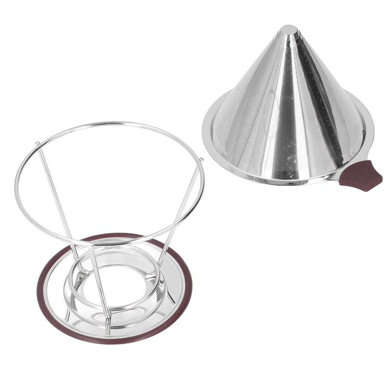 Reusable Coffee Dripper Stainless Steel Silicone Reusable Coffee Filter with