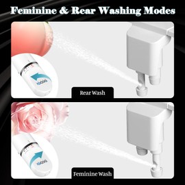 Ultra-Slim Bidet Attachment for Toilet Dual Nozzles Feminine & Rear Wash Bidet Toilet Seat Attachment Non Electric Self Cleaning Fresh Cold Water Toilet Bidets Spray Jet Easy Install (Black)