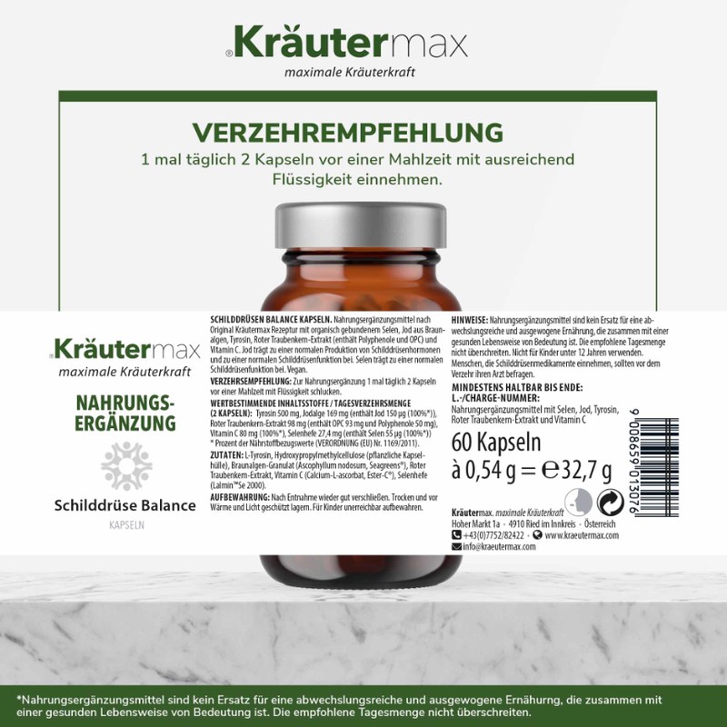 Kräutermax Schilddrüse Balance Kapseln 1 x 60 Stück