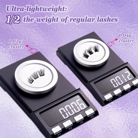 LZM Selbstklebende Wimpern C Curl 8-11mm Selbstklebende Wimpern Extensions Set Mit Pinzette Ohne Kleber Lash Extension Set (QZD08)