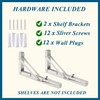 FlyGulls 2 Pack Folding Shelf Brackets Foldable Right Angle Brackets