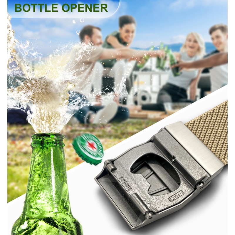 Tactical Belt for Men,BULLIANT Men Stretch Nylon Web Gift Belt