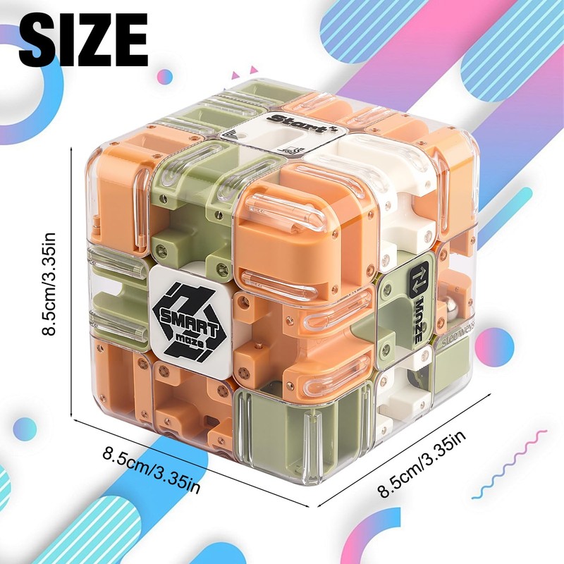 Large 3D Labyrinth Cube Puzzle - Engaging Brain Teaser Toy,