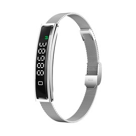 LICNPHLL Smart Bracelet,Activity&Fitness Trackers,Touch Screen/Sleep Tracker/Heart Rate/Blood Oxygen,5ATM Waterproof,Multiple Sports Modes,Free App for iOS Android (Steel Belt, Silver)