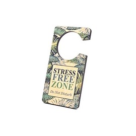 Stress Free Zone Do Not Disturb Plywood Room Door Sign Home Beauty Salon Therapy Treatment