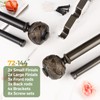 USFOOK 1 Inch Double Curtain Rods 72 to 144 Inches