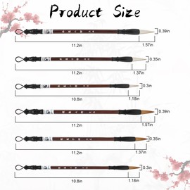 SHE SAID OKURRR 6Pcs Chinese Calligraphy Brushes Sumi Brushes Watercolor Brushes Paint Brushes for Beginners