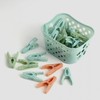 30-Piece Basket Clothespin Set (Mint) Clothespin 34ea
