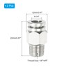 Sourcing Map 2 Pcs 304 Stainless Steel Quick Connect Push