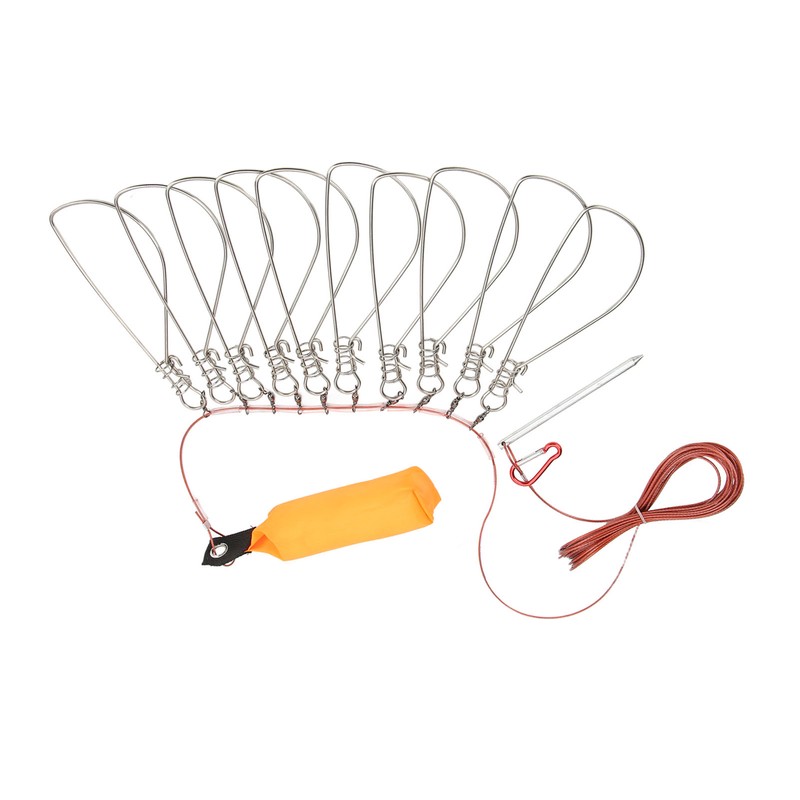 Live Fish Lock with Foam Float Stick Steel Wire Fishing