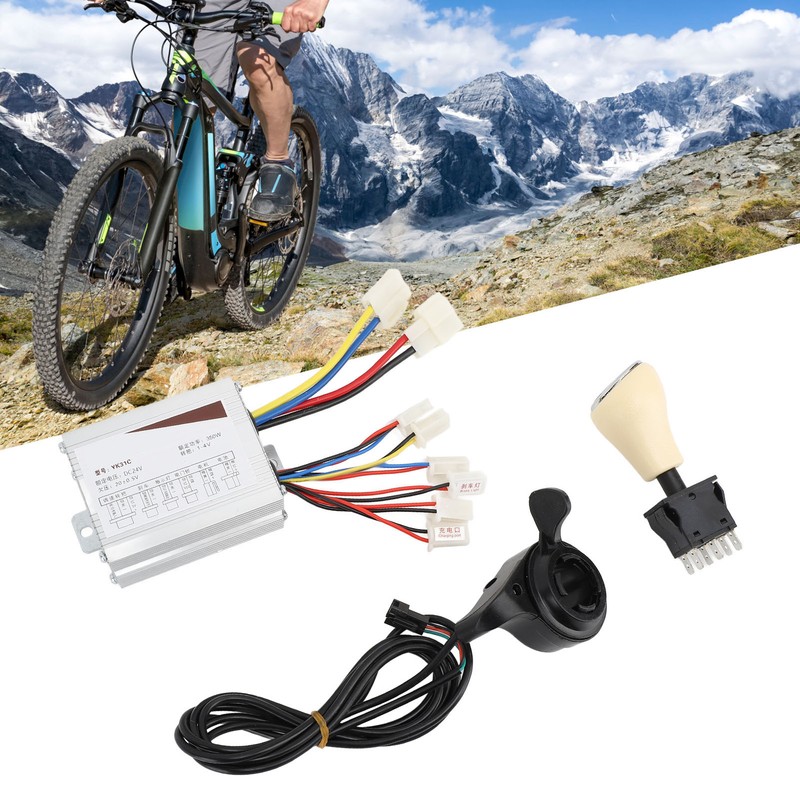 Electric Bike Controller Kit 24V 350W Motor Controller Thumb Throttle