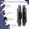 4-Pack 7 inch Hidden Hinges for Doors Invisible Hinges Concealed
