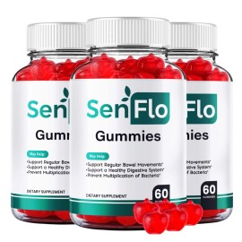(3 Pack) Senflo Digestive Support Gummies Advanced Gut Health Balance Supplement