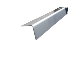 profile-metall Edge Protection VA 1500 mm 90 Degree Angle Profile 50 x 15 mm Side Inner Dimensions Made of Stainless Steel Blank 1 mm Thick L-Angle Corner Protection Rail Silver