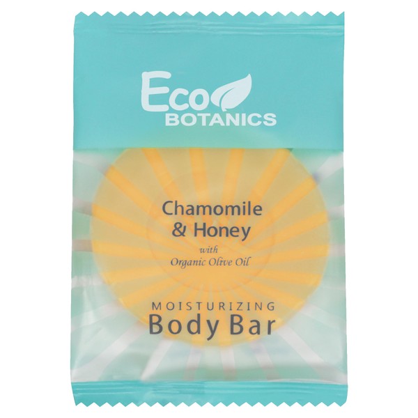 Eco Botanics Travel-Size Hotel Body Bar Soap, 0.89 oz (Case of 100)