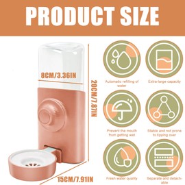 Pack of 2 Automatic Drinking Bottle Rabbit, 600 ml Hanging Pet Water Dispenser, Rabbit Automatic Water Dispenser, for Guinea Pigs, Rabbits, Chinchilla, Ferrets, Hamsters