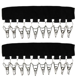 Septe 2Pcs Hat Organizer for Hanger Hat Rack for Baseball Caps Hat Racks Holder 10 Hat Storage Clips for hanging and display (Black)