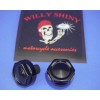 WILLY SHINY HARLEY 2024-2025 FORK LEG AXLE CAPS HEX DESIGN