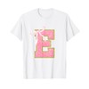 Coquette First Initial Letter E Preppy Girly Girl Pink Bow