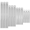 12 Pcs Stainless Steel Double Sided Ruler 10cm 15cm 20cm