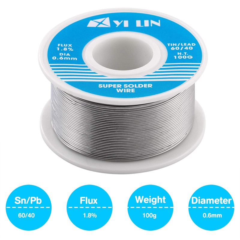 YI LIN 60/40 Solder 100g Tin Lead Rosin Core Solder