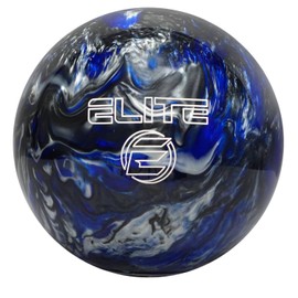 ELITE Star Polyester Bowling Ball - Customizable with Basic Drilling & Engraving Options - Great for Spare Shooting, League, Straight Bowlers - Beginner Entry Level (Blue/Black/Silver Pearl, 6 lbs)