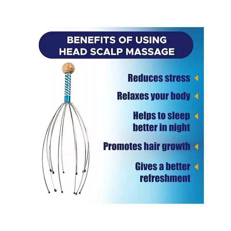 2PCS Head Massager Scratcher Neck Massage Scalp Relax Calm Stress