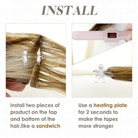 LaaVoo Tape in Extensions Human Hair Darkest Brown 12inch Human Hair Extensions for Women Tape in Short Straight Brown Hair Extensions Tape in Real Hair Extensions Natural Skin Weft 20pcs 30g #2