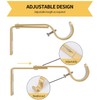 Ycolnaefllr Set of 3 Golden Adjustable Curtain Rod Brackets Rod
