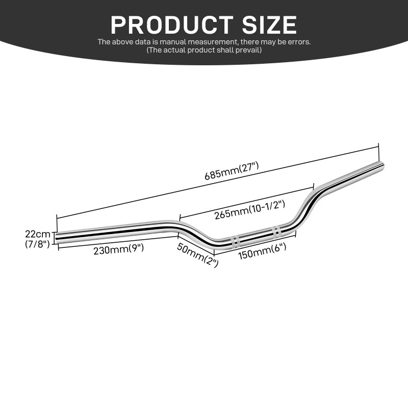 KEEPDSGN 7/8" Motorcycle Handlebars Tracker Drag Bar For Honda Rebel