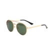 OSSAT Double Bridge Round Sunglasses Metal Frame