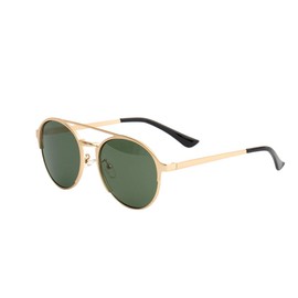 OSSAT Double Bridge Round Sunglasses Metal Frame