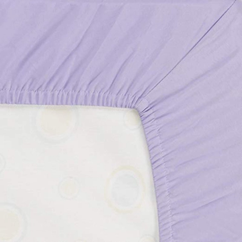 Everyday Kids 2-Pack Fitted Crib Sheets - White/Lavender