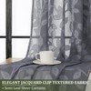 OVZME Grey Sheer Curtains 54 inches Long 2 Panels for