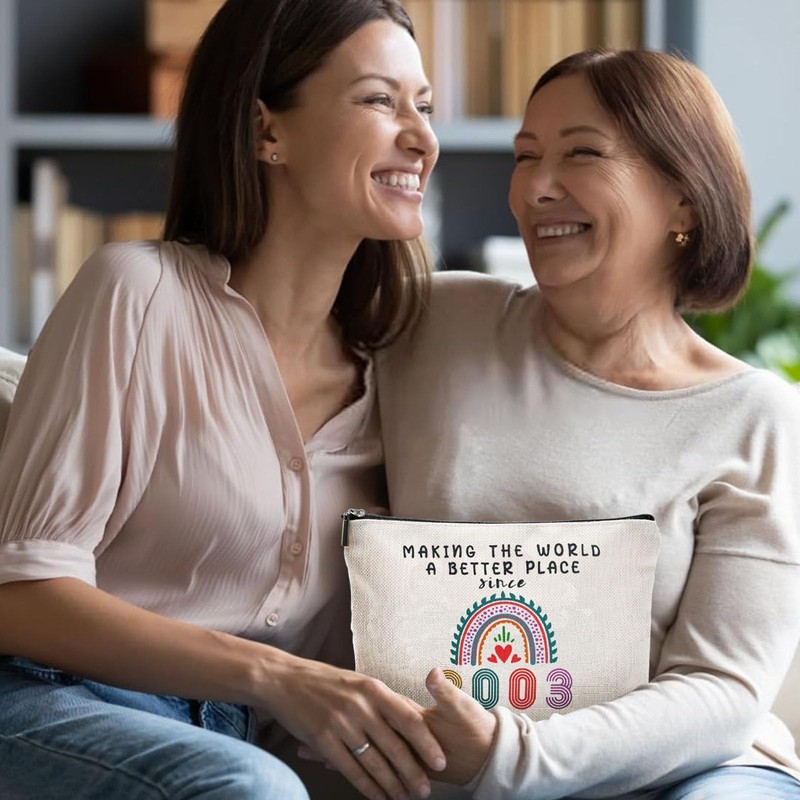 SSKHE 21st Birthday Gifts for Her Makeup Bag Gifts Rainbow