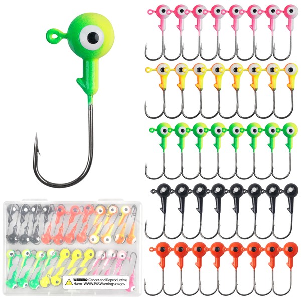 OROOTL Fishing Jig Heads Hooks Kit, Crappie Jig Heads for