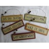 Collins Primitive Style Christmas Themed Ornaments / Sayings / Signs
