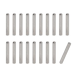 sourcing map Pack of 20 Tension Pins 304 Stainless Steel Round Flat Wood Support Shelves Fixing 3 x 20 mm