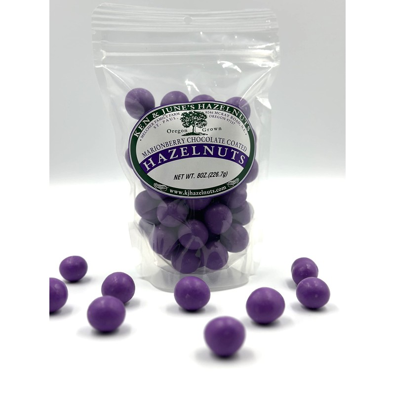 Marionberry Candy Coated Hazelnuts - 8 Oz Bag