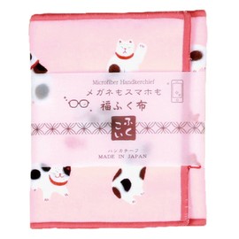 Yamamoto Hitoto Shoten Fukufuku Cloth, Glasses and Smartphone Handkerchief, Fukuku Cat