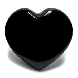 Eusice - Heart Black Tourmaline, Natural Stone Wellbeing, Handmade Cut Crystal for Lithotherapy, Chakra, Meditation
