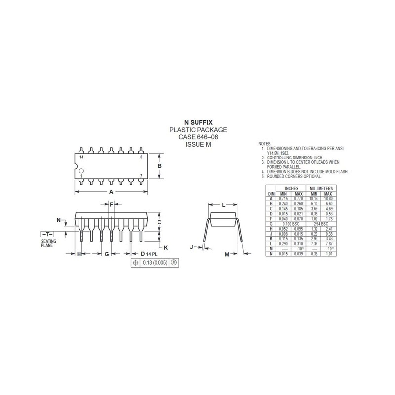 Bridgold 10pcs SN74LS00N 74LS00 LS00 Quadruple 2-Input Positive-Nand Gates Chip