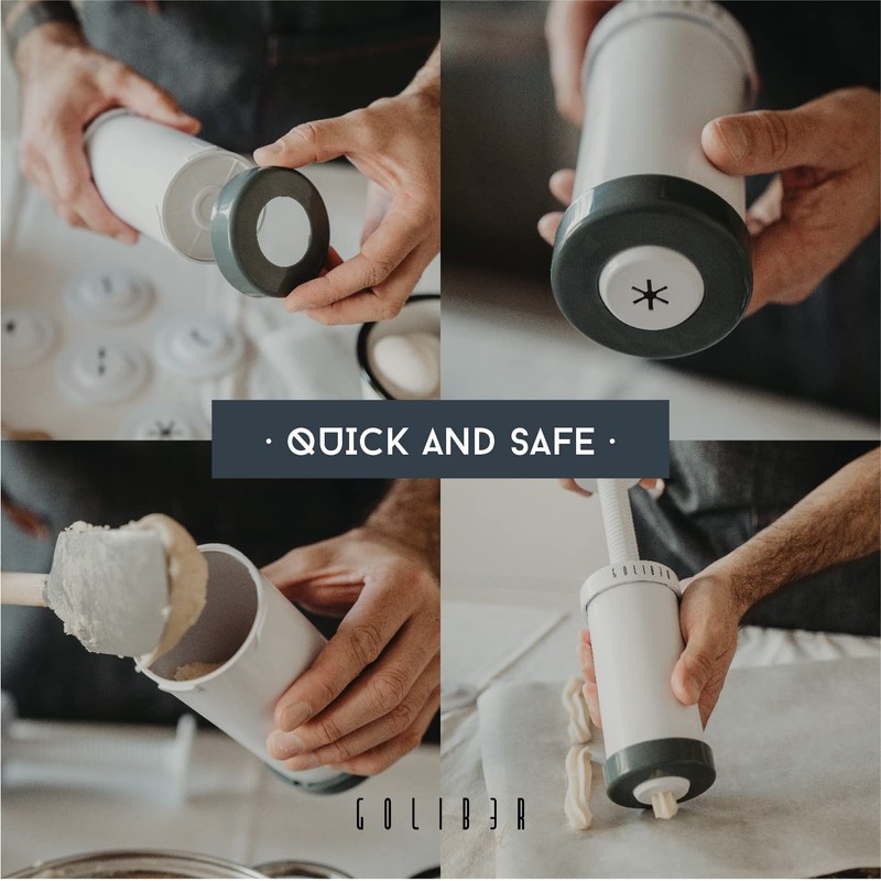 GOLIBER Churro Maker Machine - 8 Different Nozzle for Churros